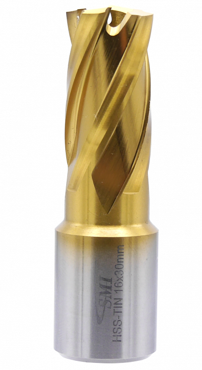 SMI HSS TIN Kernbohrer 16 mm Drm. 19 mm Weldon Aufnahme