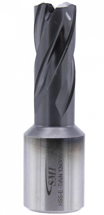 SMI HSS TiAlN Kernbohrer 13 mm Drm. 19 mm Weldon Aufnahme SMI HSS TiAlN Kernbohrer 13 mm Drm. 19 mm Weldon Aufnahme