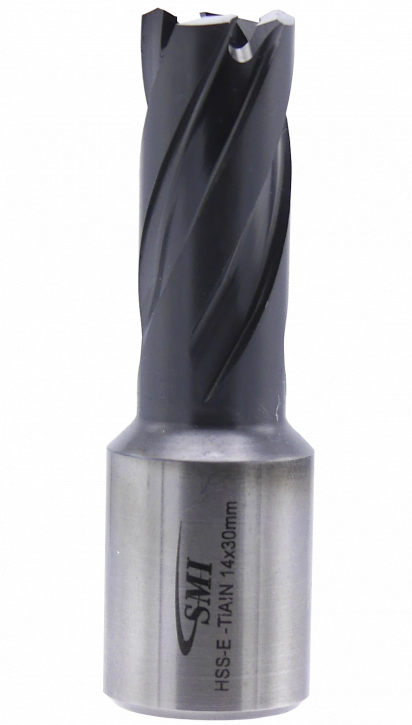 SMI HSS TiAlN Kernbohrer 14 mm Drm. 19 mm Weldon Aufnahme SMI HSS TiAlN Kernbohrer 14 mm Drm. 19 mm Weldon Aufnahme