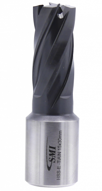 SMI HSS TiAlN Kernbohrer 15 mm Drm. 19 mm Weldon Aufnahme SMI HSS TiAlN Kernbohrer 15 mm Drm. 19 mm Weldon Aufnahme