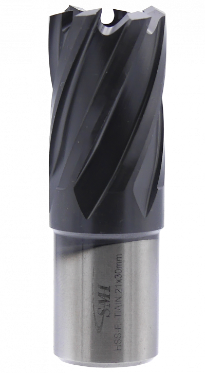 SMI HSS TiAlN Kernbohrer 21 mm Drm. 19 mm Weldon Aufnahme SMI HSS TiAlN Kernbohrer 21 mm Drm. 19 mm Weldon Aufnahme