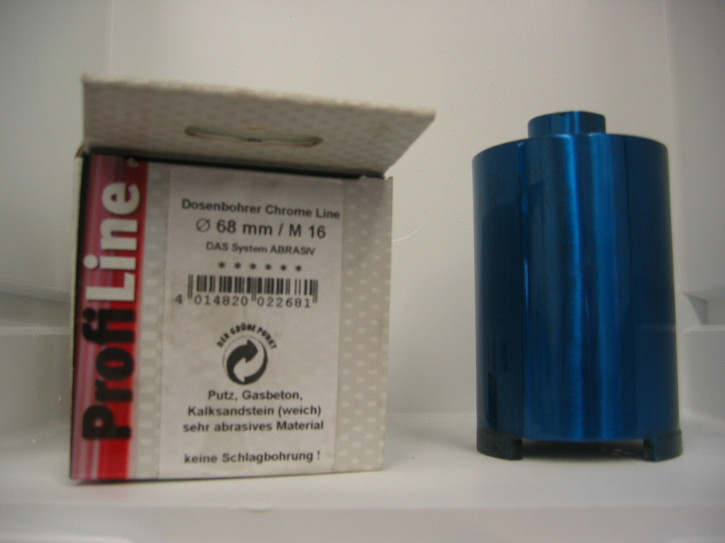 ProfiTech Chrom Line Diamantbohrkrone 68 mm Blau extra Lang ProfiTech Chrom Line Diamantbohrkrone 68 mm Blau extra Lang