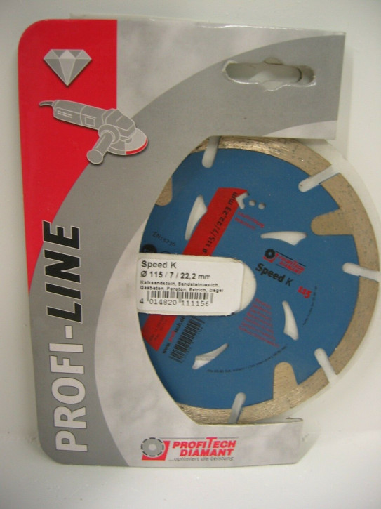 ProfiTech Profi Line Speed K 115x22,2 mm Diamanttrennscheibe ProfiTech Profi Line Speed K 115x22,2 mm Diamanttrennscheibe